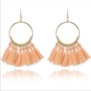 Tassel hoop earrings